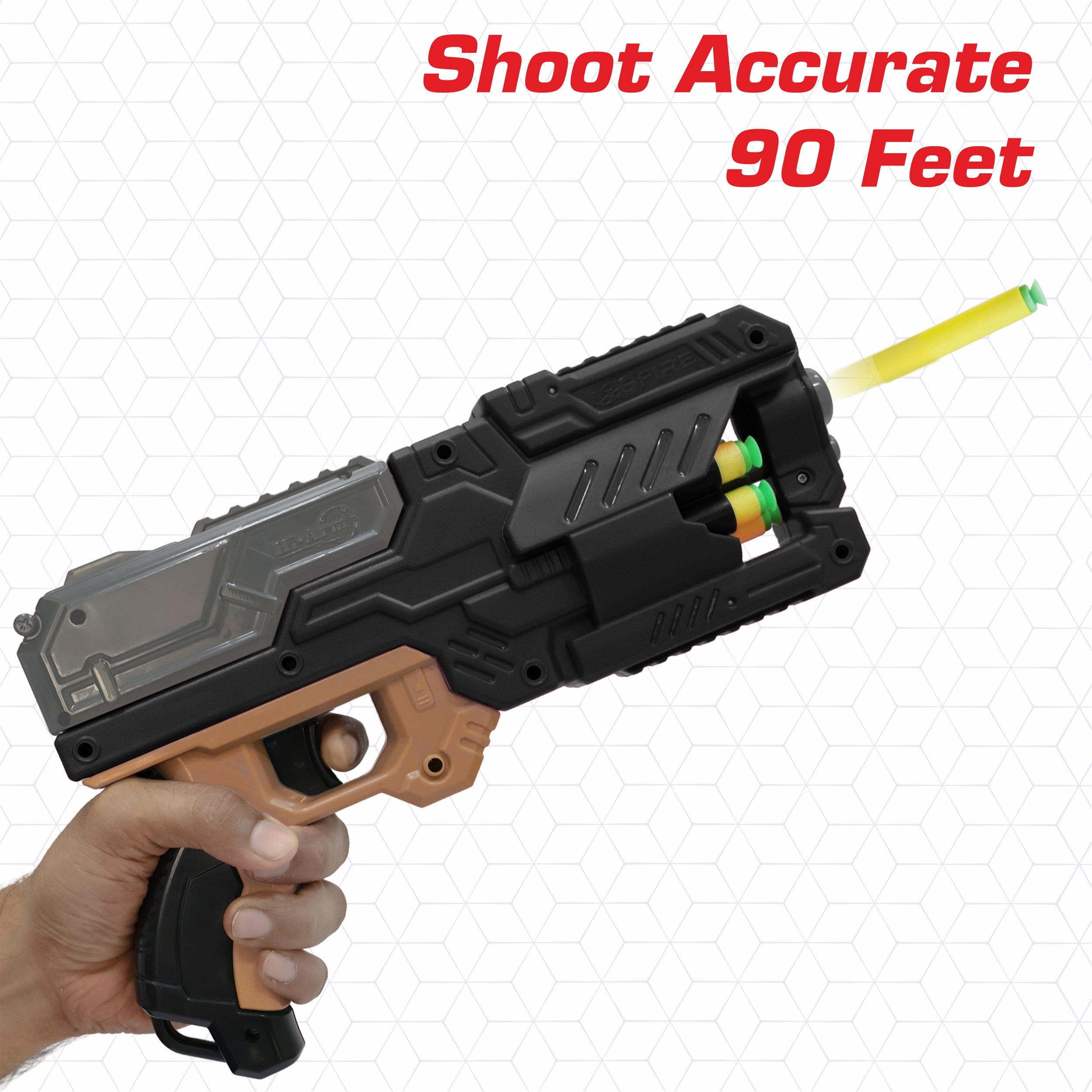 Chanak Six-Dart Rapid Fire Blaster Toy Gun Black Aditi Toys Pvt. Ltd.
