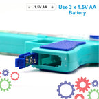 Chanak Transparent Gear Gun Blue - Moving Gears Close Up - chanak