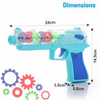 Chanak Transparent Gear Gun Blue - Side View - chanak