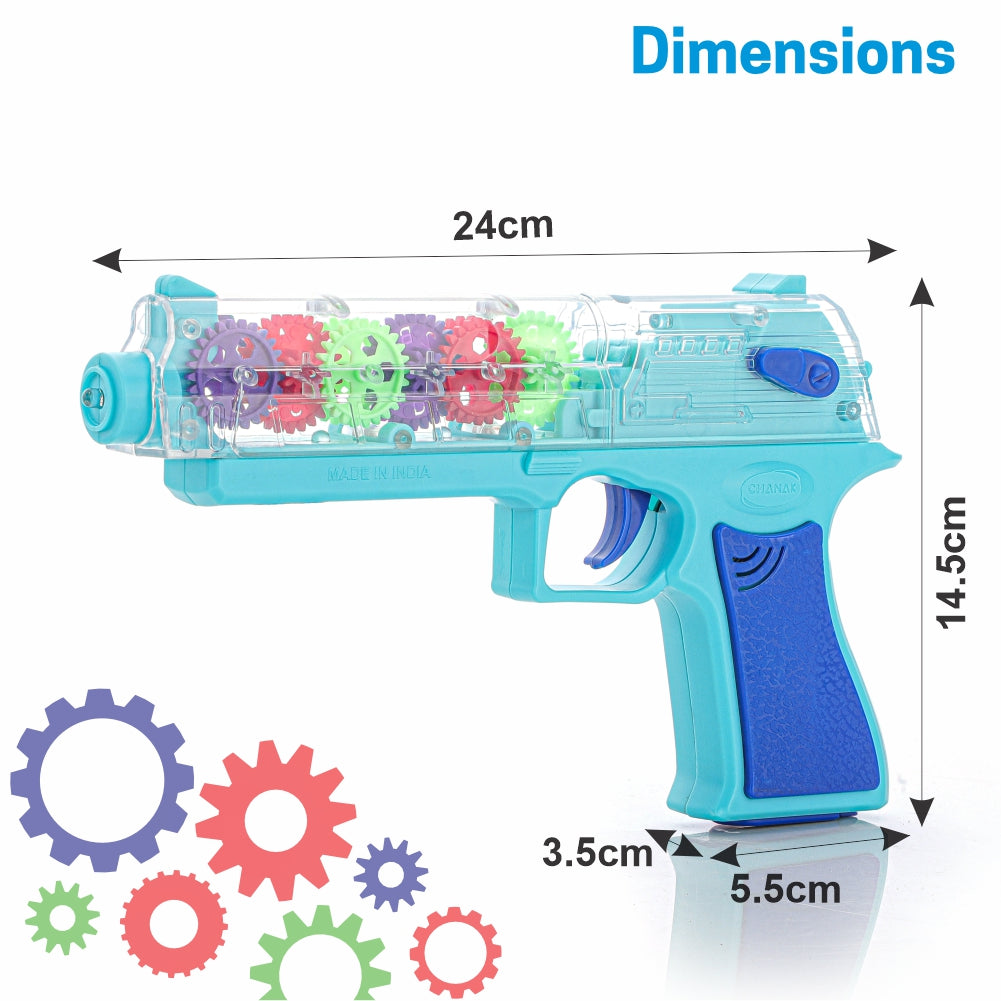 Chanak Transparent Gear Gun - Blue