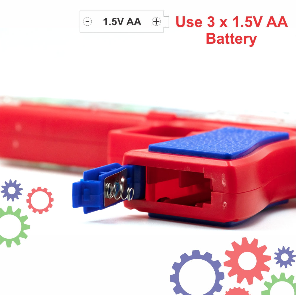 Chanak Transparent Gear Gun Red - Moving Gears Close Up - chanak