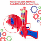 Chanak Transparent Gear Gun Red - Child Playing - chanak