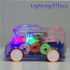 Chanak Transparent Gear Bus Dark Blue - Child Playing - chanak