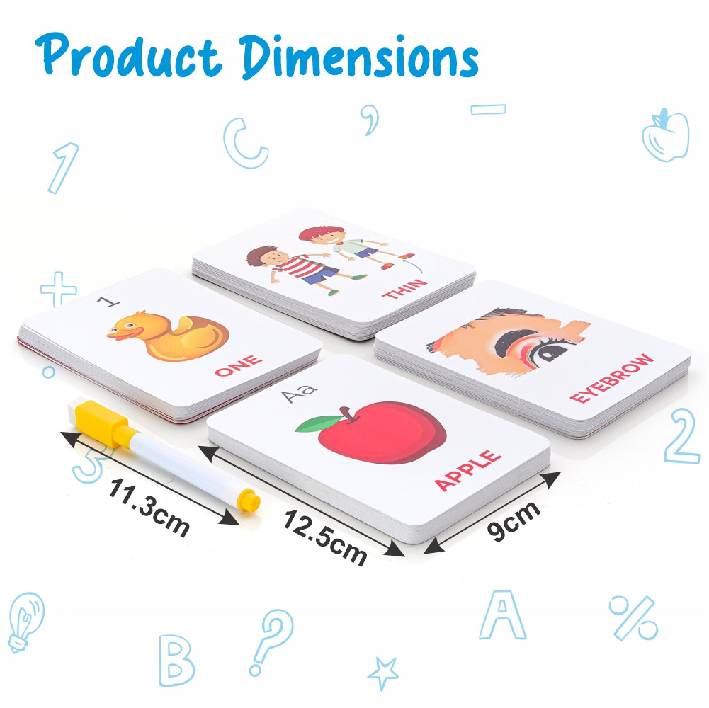 Chanak Wipe & Clean Toy for Kids, Educational Activity Flashcards - chanak