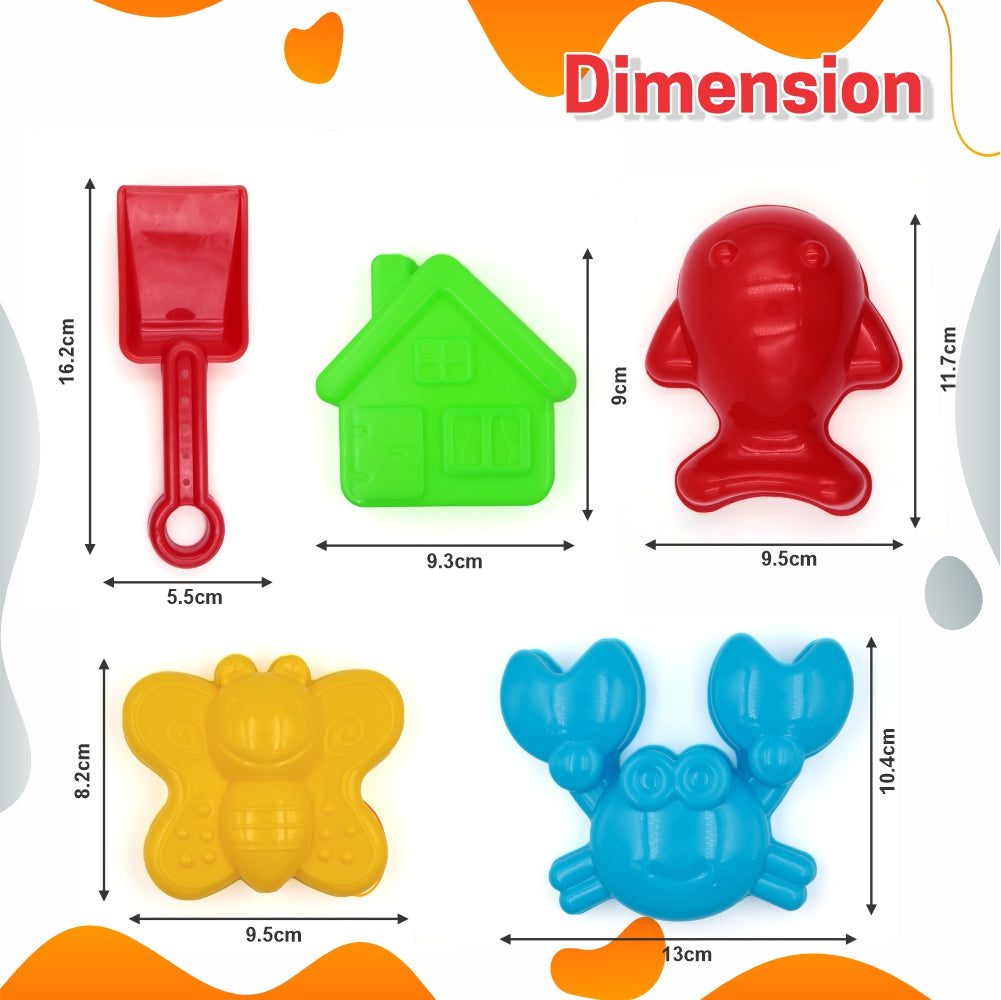 Chanak 1kg Creative Sand Box For Kids, Sand Kit With 5 Large Moulds & 8 Small Moulds, Non-Toxic And Stain Free Sand For Kids For Indoor And Outdoor Kid Activity, Suitable For Kids Above 3 Years, (1KG Sand Kit)