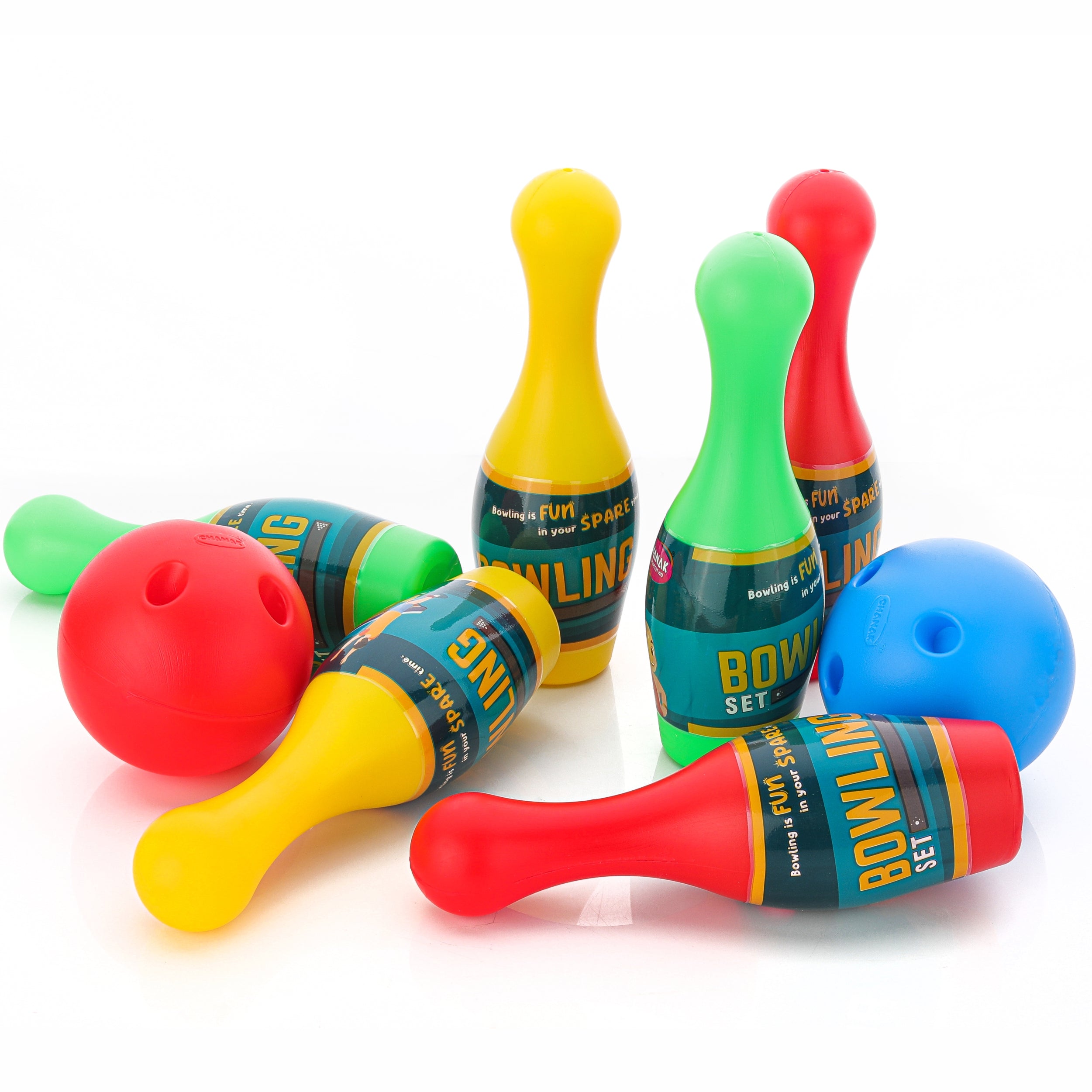 Chanak Bowling Game Set with 6 Pin and 2 Ball Indoor & Outdoor Play With Bag Aditi Toys Pvt. Ltd.