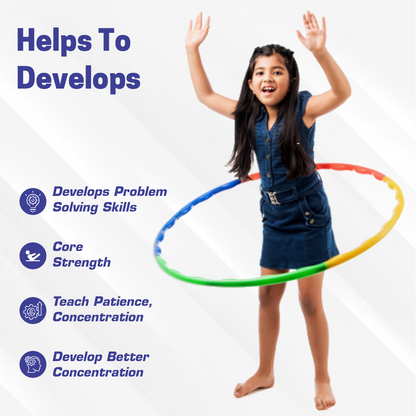 Chanak Detachable Hula Hoop for Kids Adults, Fitness Hoola Hoop Rings for Kids with 8 Interlockable Piece Aditi Toys Pvt. Ltd.