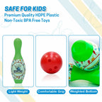 Chanak Big Bowling Set for Kids Green - Ball Close Up - chanak