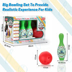 Chanak Big Bowling Set for Kids Green - Child Playing - chanak