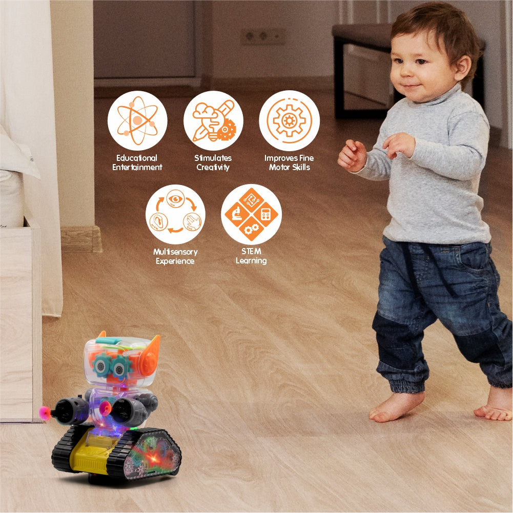 Chanak Gear Robot Car Yellow - Feature Callouts - chanak