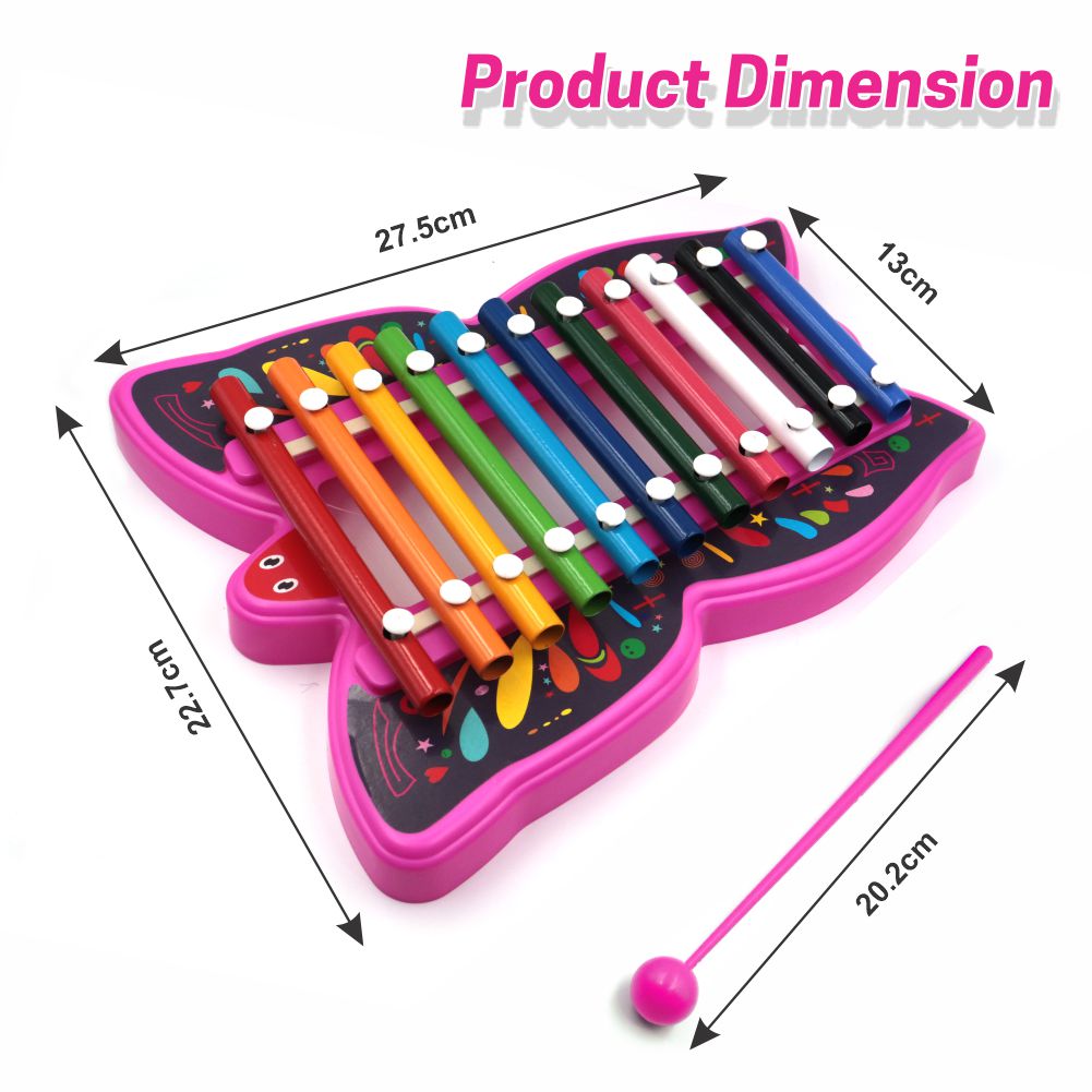 Chanak Musical Butterfly Xylophone Pink - Colour Nodes - chanak
