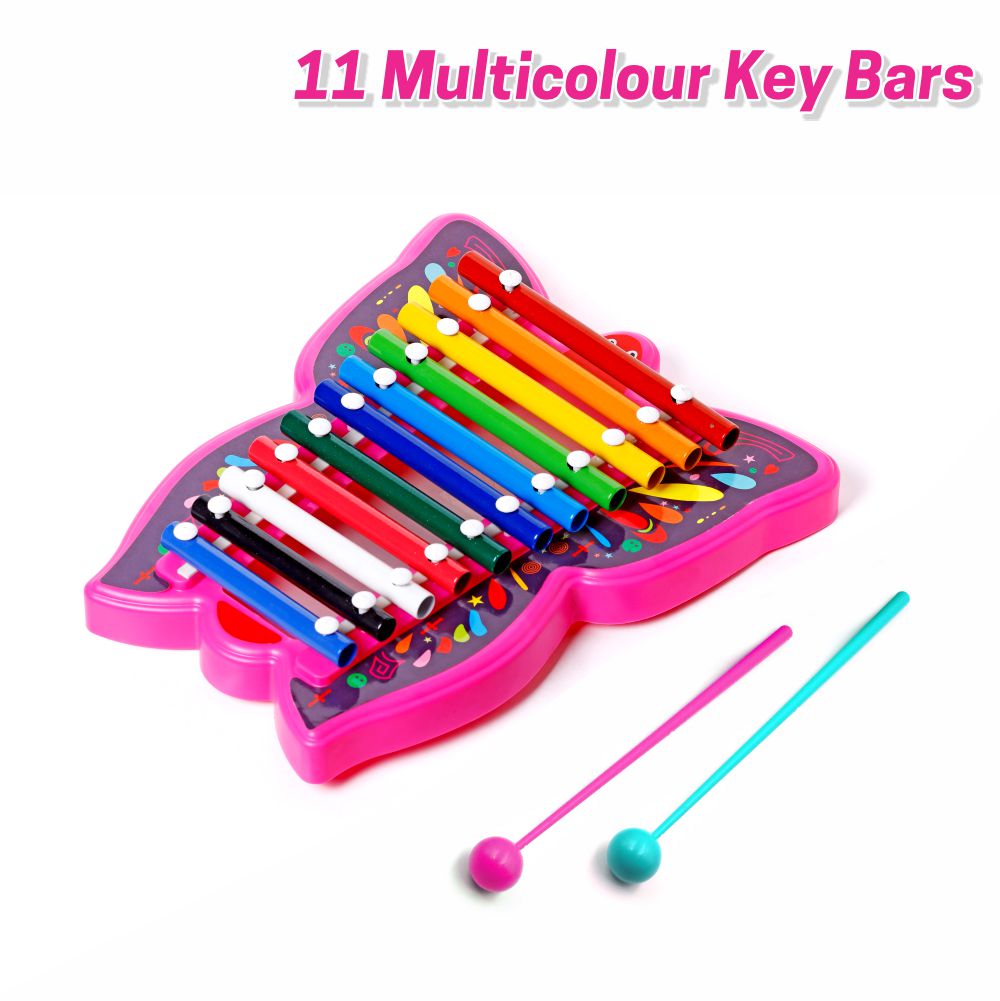 Chanak Musical Butterfly Xylophone Pink - Child Playing - chanak