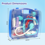 Chanak’s LED Light Doctor Kit for Kids – 28-Piece Toy Set with Sound & Flashing Stethoscope, Thermometer, Otoscope, Hammer, Mirror, Flashcards – Educational Pretend Play Set for Boys & Girls (Age 3+) chanak