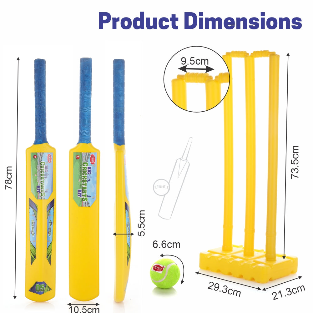 Chanak Big Cricket Kit for Boys & Girls Cricket Set (Bat+Ball+Stump) Aditi Toys Pvt. Ltd.