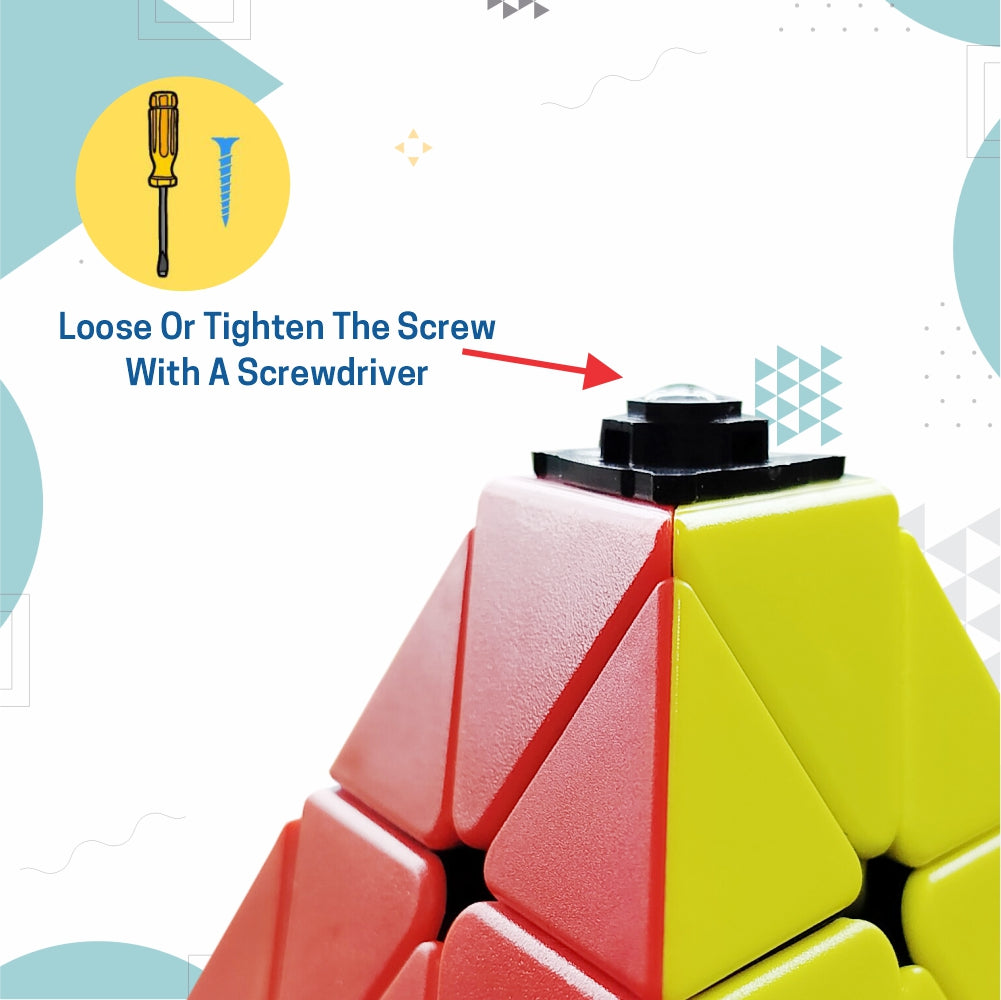 Chanak Pyramid Cube Puzzle Triangle - Scrambled - chanak