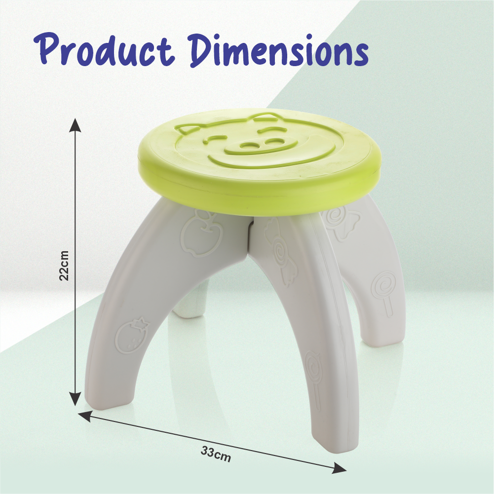 Chanak Baby Step Stool Chair for Kids | Durable HDPE Plastic Activity Seat – BIS Approved (Yellow)