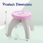 Chanak Baby Step Stool Chair for Kids | Durable HDPE Plastic Activity Seat – BIS Approved (Pink)