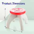 Chanak Baby Step Stool Chair for Kids | Durable HDPE Plastic Activity Seat – BIS Approved (Red)