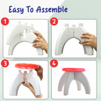 Chanak Baby Step Stool Chair for Kids | Durable HDPE Plastic Activity Seat – BIS Approved (Red)