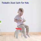 Chanak Baby Step Stool Chair for Kids | Durable HDPE Plastic Activity Seat – BIS Approved (Red)