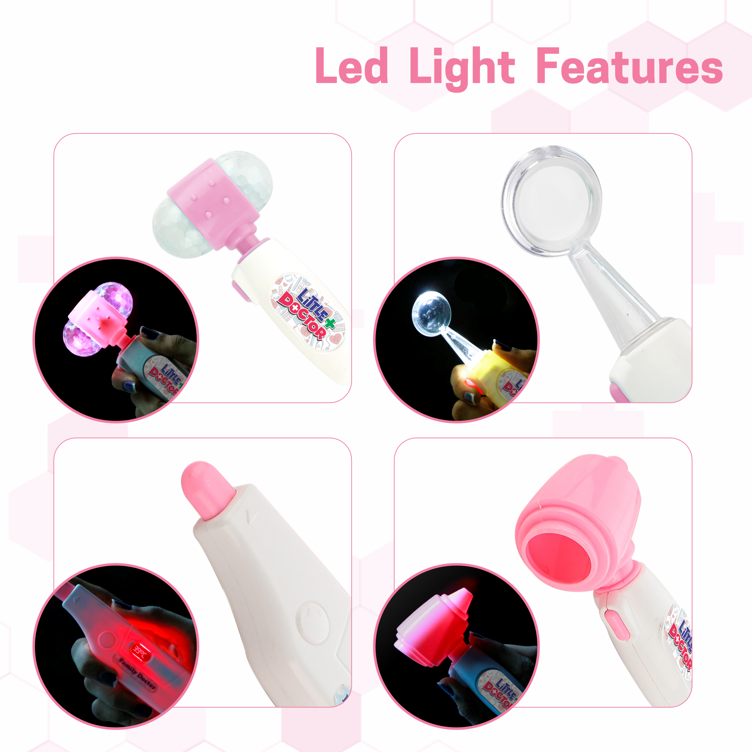 Chanak's Doctor Suitcase Wheel with LED Light (Pink Instruments ) Aditi Toys Pvt. Ltd.