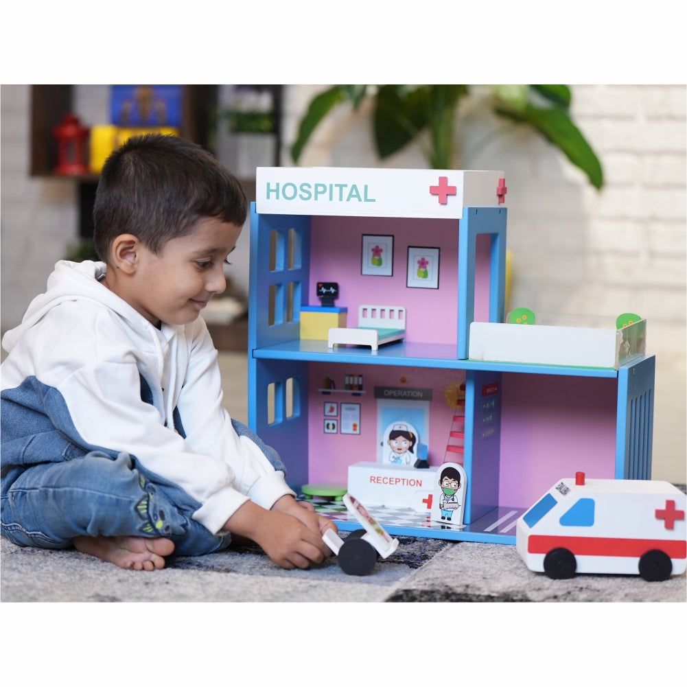 Chanak Wooden Hospital Playset - Packaging - chanak