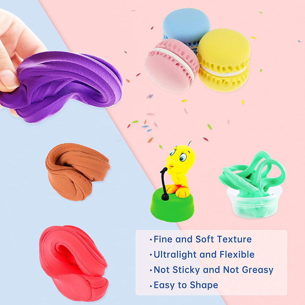 Chanak Clay Dough Set for Kids 3+ Years | 5 Colorful Non-Toxic Clay with Sculpting Tools – BIS Approved (50g x 5)