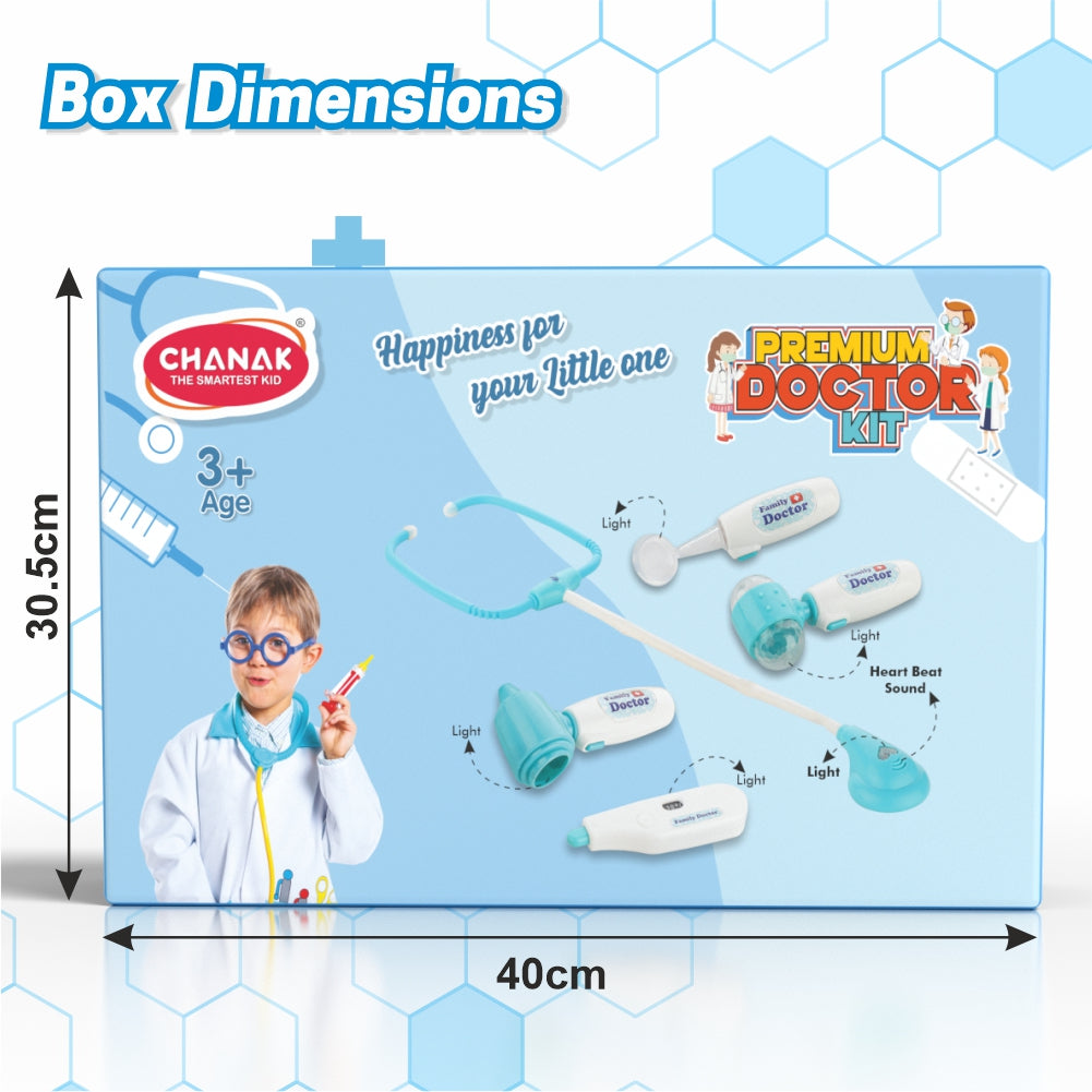 Chanak Premium Doctor Set for Kids - 10 Piece (Sky Blue)