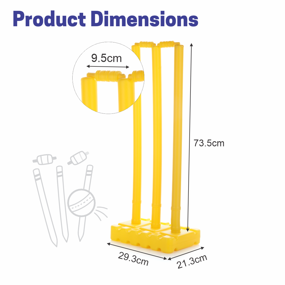 Chanak Big Cricket Stumps / Wicket Set With Bails (Stump) Aditi Toys Pvt. Ltd.