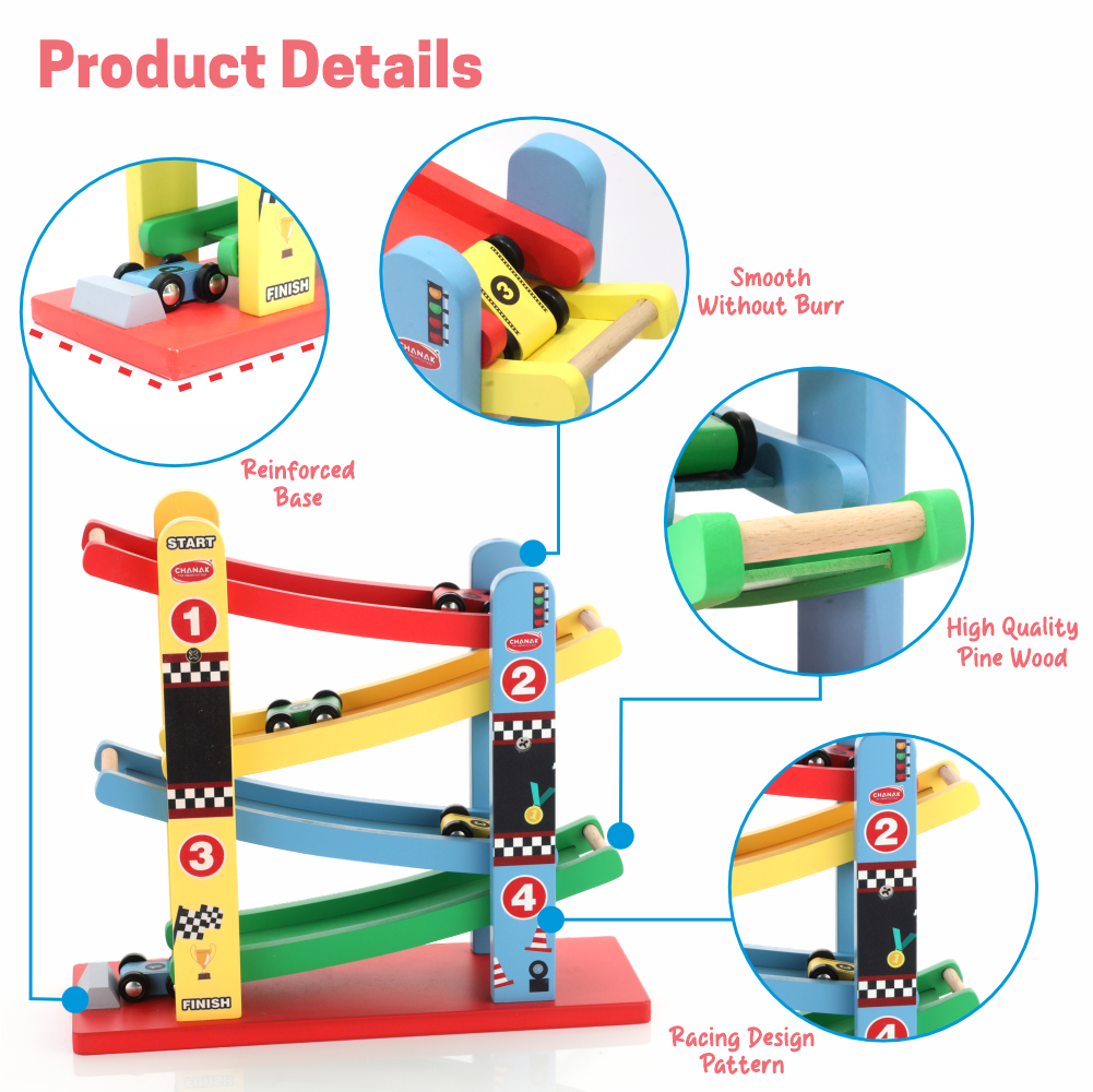 Universal Toy Car Ramp Chanak Wooden Ramp Racer Track | Toy Car Ramp for Toddlers – chanak