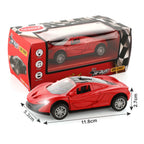 Chanak Die-Cast Metal Pull Back Car for Kids 3+ Years | LED Lights & Realistic Engine Sound – BIS Approved (Red)