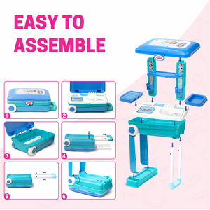 Premium Doctor Set Trolley for Kids with LED Light Instruments (Blue) Aditi Toys Pvt. Ltd.