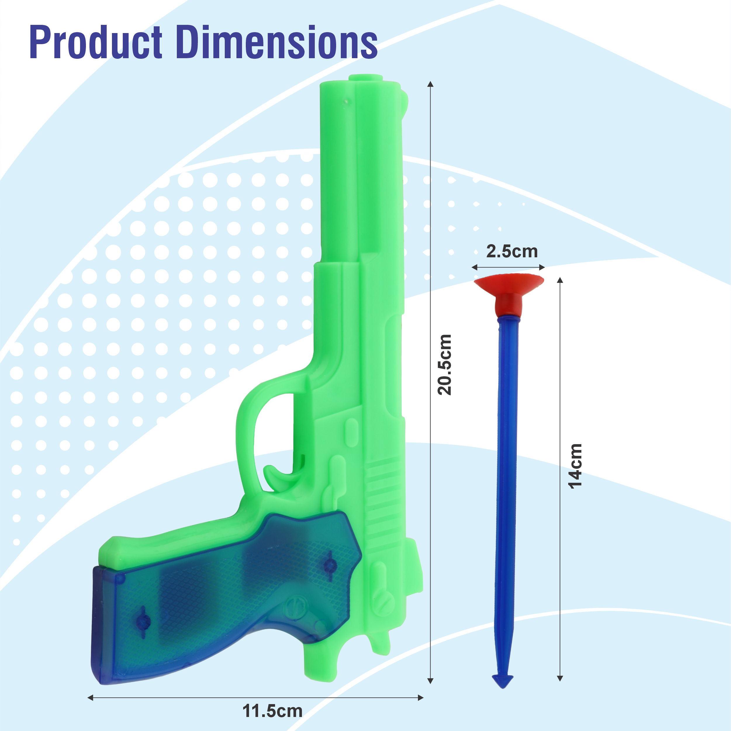 Chanak Kids Toy Gun Set with 5 Vacuum Stick Darts - Safe & Durable Toy for Hand-Eye Coordination and Intellectual Development (Green) chanak