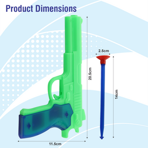 Chanak Kids Toy Gun Set with 5 Vacuum Stick Darts - Safe & Durable Toy for Hand-Eye Coordination and Intellectual Development (Green) chanak