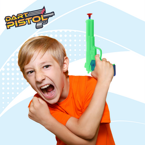 Chanak Kids Toy Gun Set with 5 Vacuum Stick Darts - Safe & Durable Toy for Hand-Eye Coordination and Intellectual Development (Green) chanak