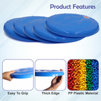 Chanak Flying Disc Frisbee Picnic, Beach, Garden Disc Throwing Sports Outdoor Game for Kids & Adults, Blue Pack of 5 chanak