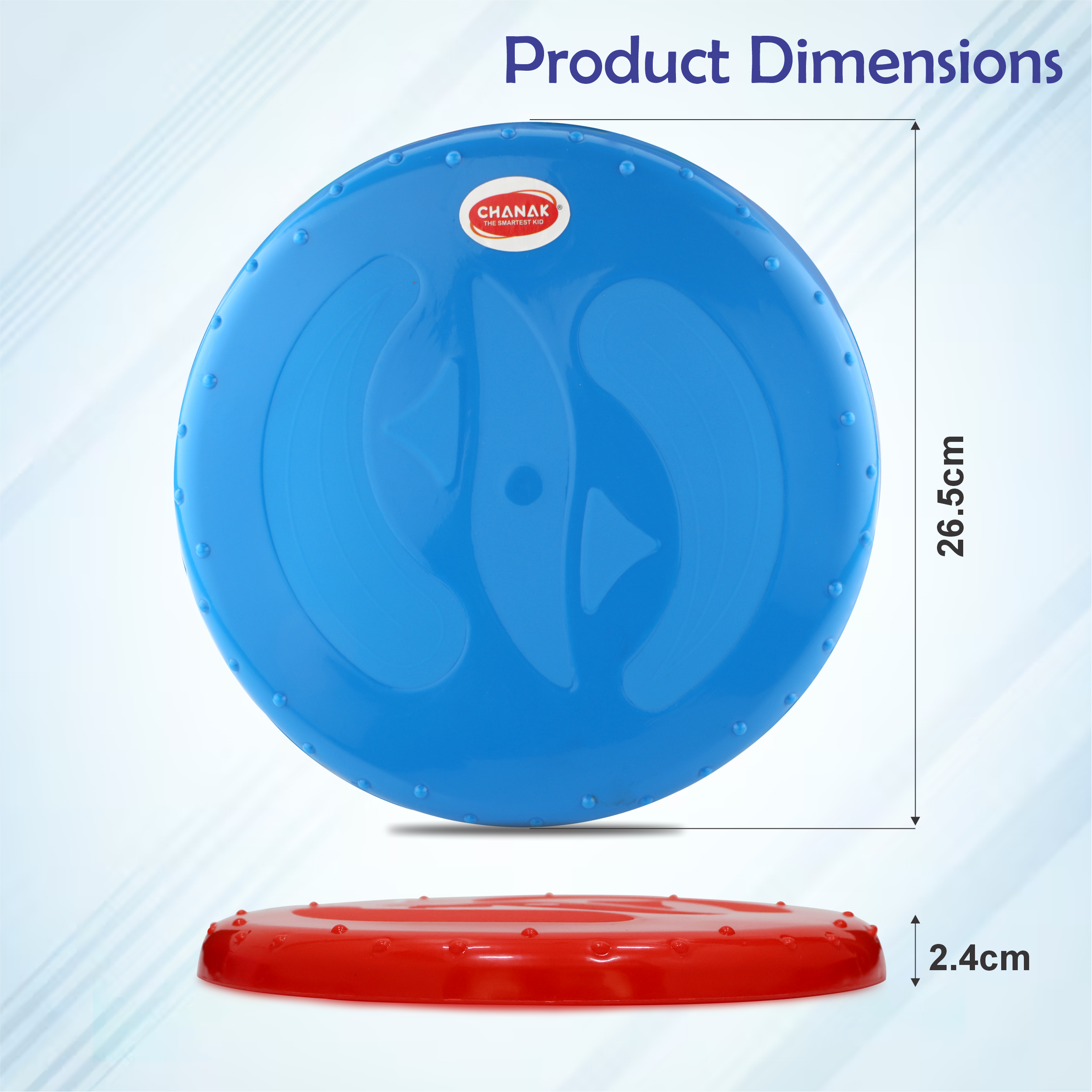 Chanak Flying Disc Frisbee Picnic, Beach, Garden Disc Throwing Sports Outdoor Game for Kids & Adults, Red & Blue Pack of 2 chanak