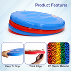 Chanak Flying Disc Frisbee Picnic, Beach, Garden Disc Throwing Sports Outdoor Game for Kids & Adults, Red & Blue Pack of 2 chanak