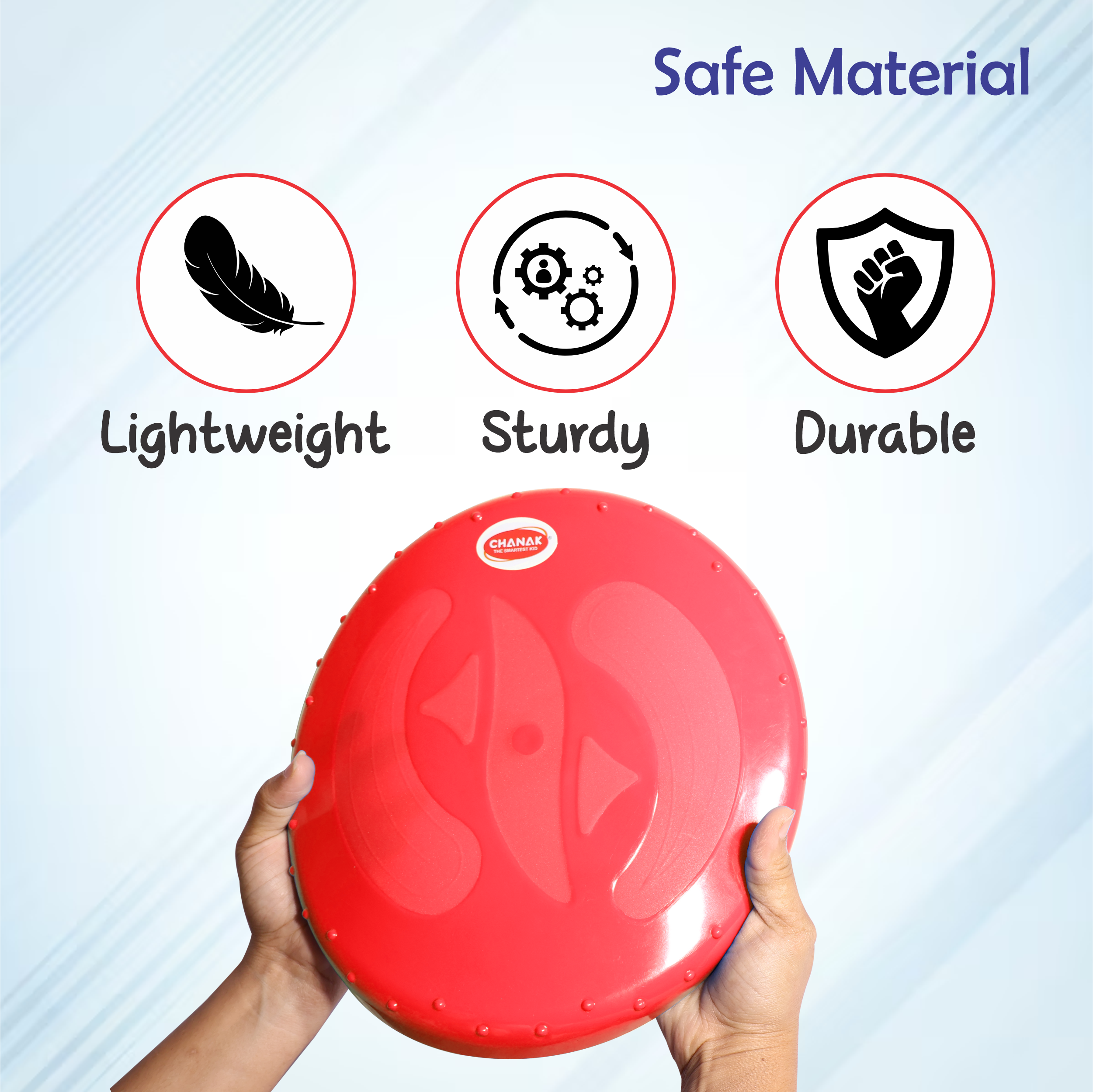 Chanak Flying Disc Frisbee Picnic, Beach, Garden Disc Throwing Sports Outdoor Game for Kids & Adults, Red & Blue Pack of 2 chanak