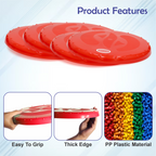 Chanak Flying Disc Frisbee Picnic, Beach, Garden Disc Throwing Sports Outdoor Game for Kids & Adults, Red Pack of 5 chanak