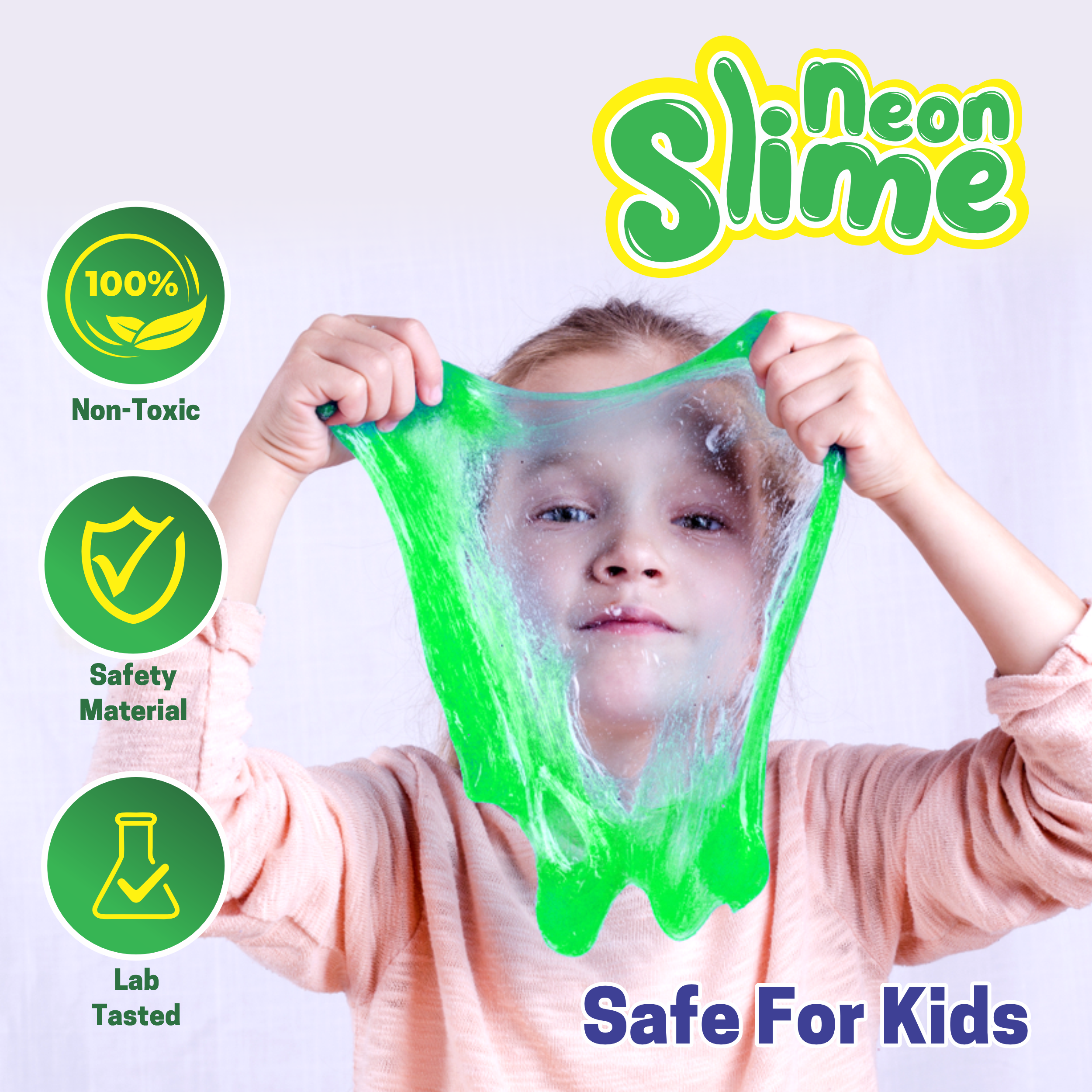Chanak Neon Colored Glitter Scented Slime Kit - Soft, Non-Sticky, Stress-Relief Non-Toxic Squishy Slime Toy Multicolor for Kids For Boys Girls, Above 5+ Age Each 150ml (Green Pack of 2) chanak