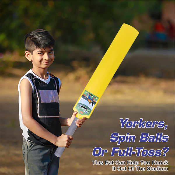 Chanak Big Cricket Turf Bat for Boys & Girls, 34.5 inch 1 Cricket Bat for Indoor & Outdoor Activity, Cricket Bat for Kids & Adults Above 15 Year(Big Turf Bat) Yellow chanak