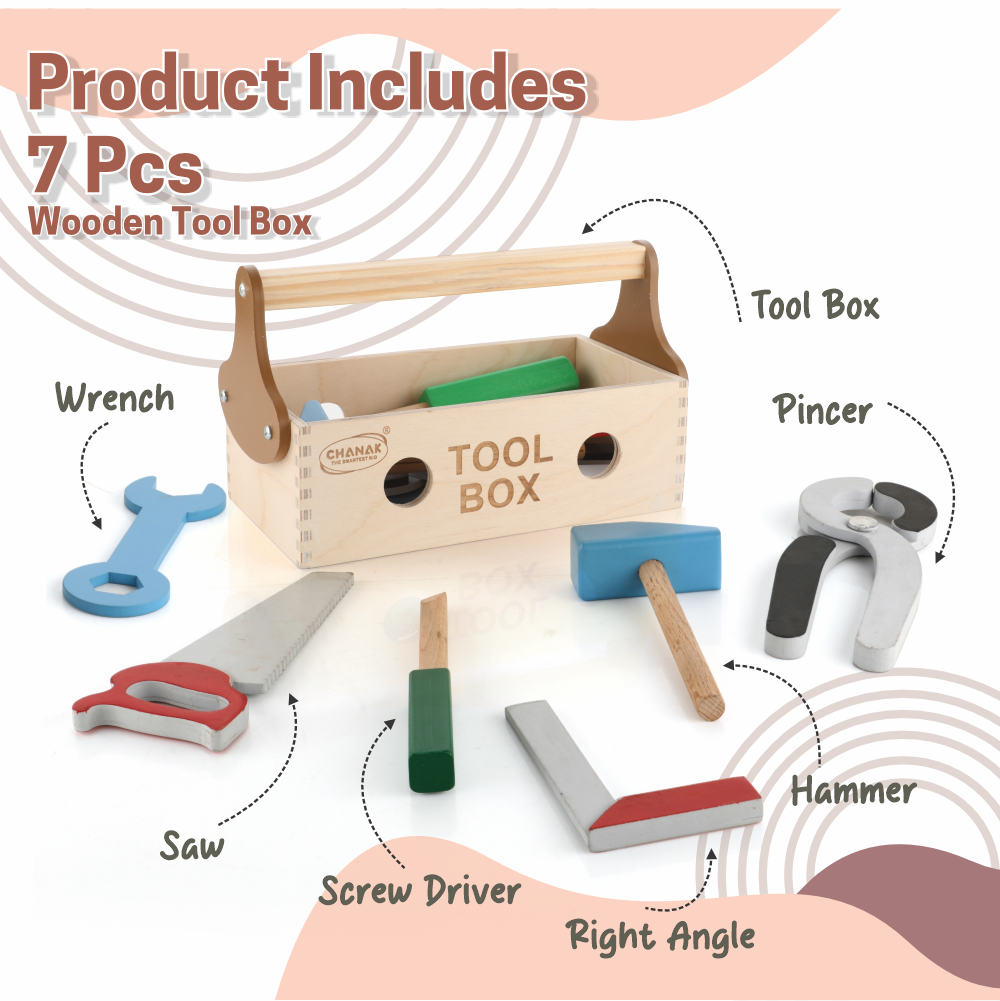 Chanak Portable Construction Wooden Tool Box for Kids Aditi Toys Pvt. Ltd.