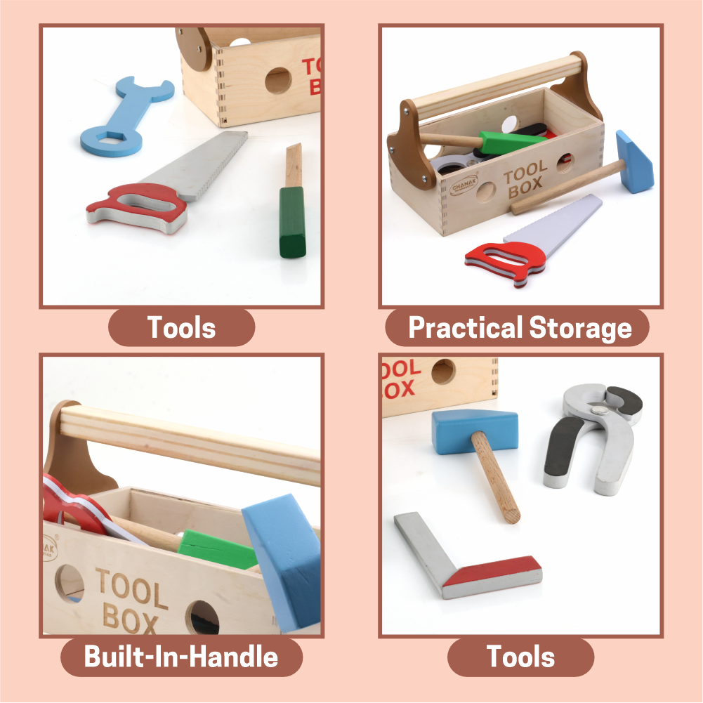 Chanak Portable Construction Wooden Tool Box for Kids Aditi Toys Pvt. Ltd.