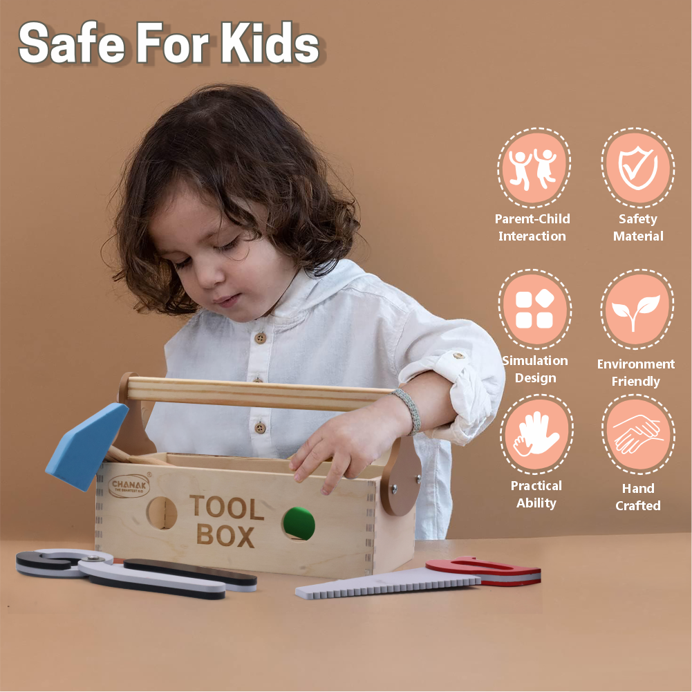 Chanak Portable Construction Wooden Tool Box for Kids Aditi Toys Pvt. Ltd.