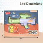 Chanak Space Explorer Pneumatic Gun Include 12 Orange & 12 Yellow Soft Foam Ball, for Indoor Outdoor Use Safe For Boys Girls, Above 5+ Age, BIS Approved. (Green) chanak