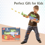 Chanak Space Explorer Pneumatic Gun Include 12 Orange & 12 Yellow Soft Foam Ball, for Indoor Outdoor Use Safe For Boys Girls, Above 5+ Age, BIS Approved. (Green) chanak