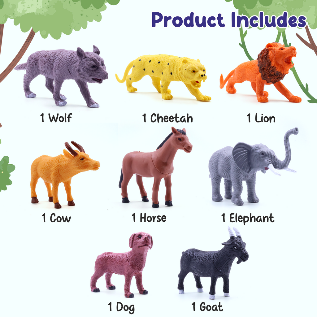 Chanak 8-Pc Toy Animal Set