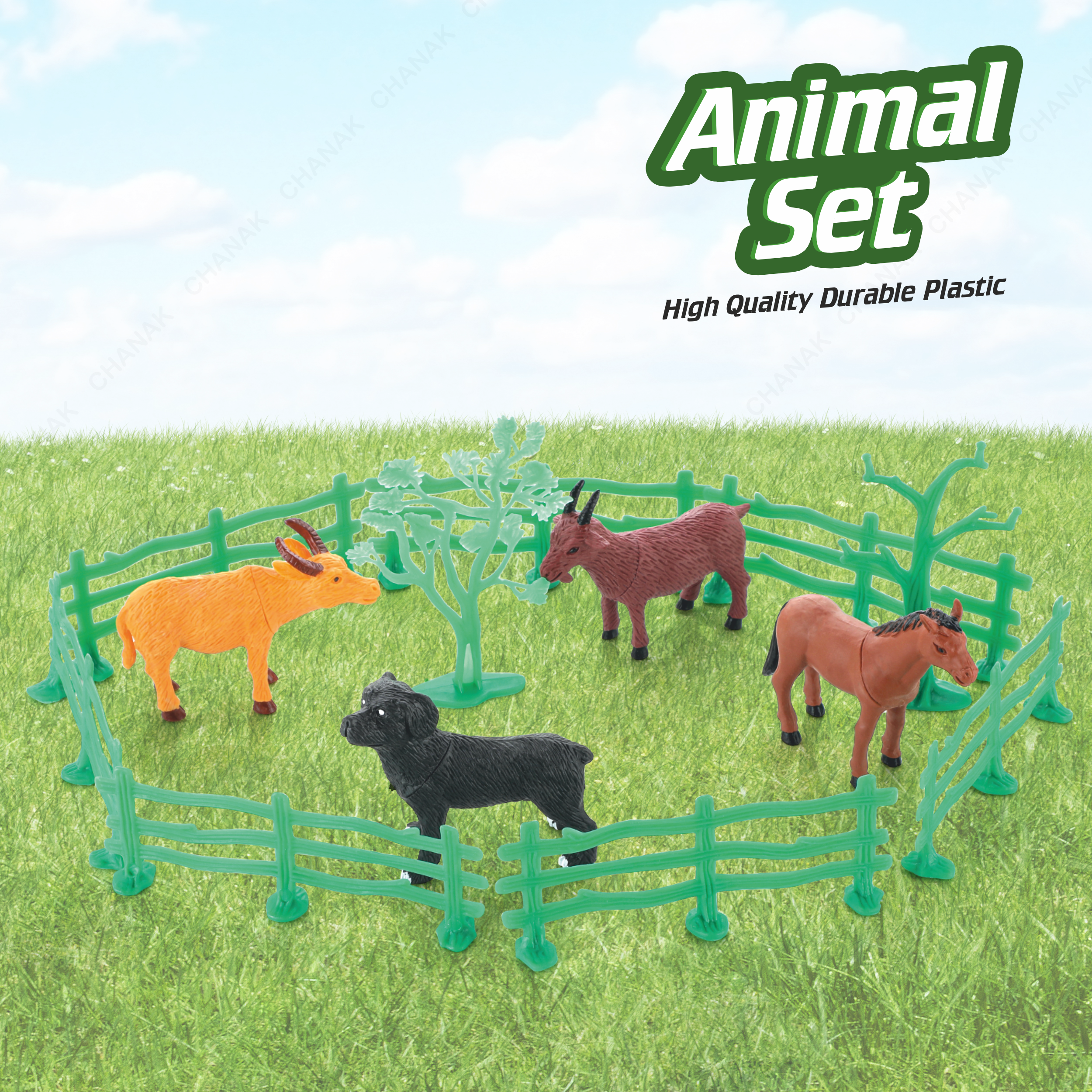 Chanak 15-Pc Farm Animal Set