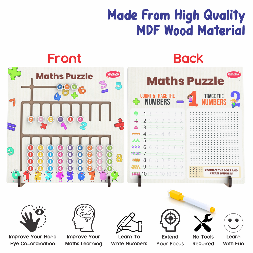 Wooden Maths Puzzle Set chanak